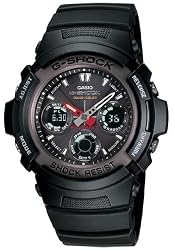 Casio AWG101-1A Men's G-Shock Multi-Band Atomic Timekeeping Black Dial Watch