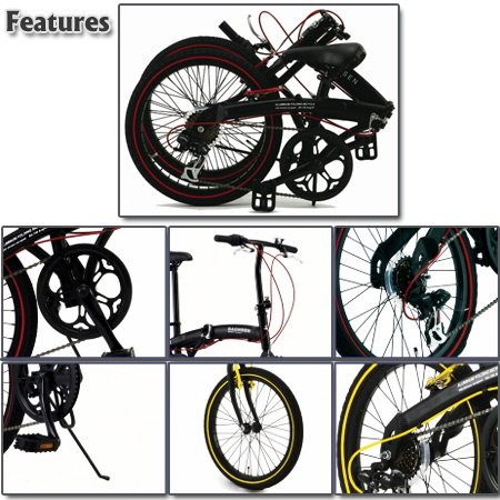 WACHSEN（ヴァクセン） 6段変速 20インチ アルミ 折りたみ自転車 Angriff BA-100
