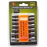 TEKTON by MIT 2928 Power Nut Driver Bit Set, 14-Piece