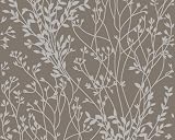 Livingwalls 1514-38 Tapete, florales Muster, braun silber, Sch&ouml;nern Wohnen Tapete