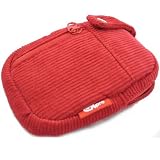 Ex-Pro ® SafeSak Small Red Digital Camera Case. Padded contemporary design case with pockets, Caribina Clip and Neck strap for :- Kodak Easyshare M753, M763, M853, M863, M883, M893, M1033, M1063, M1093 IS