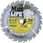 Oldham 550C424 Max Life 5-1/2-Inch 24 Tooth ATB Cordless Saw Blade with 5/8-Inch Arbor