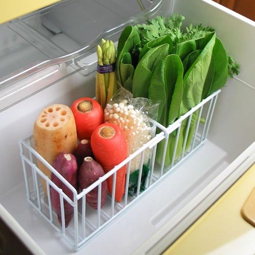 えつこの すきま で 仕分け る バスケット ＜小＞ （ 日本製 冷蔵庫 野菜室 整理 収納 ）