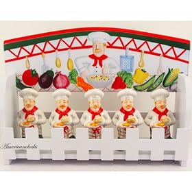 Click here to buy Fat French Italian CHEF kitchen decor wooden SPICE RACK by KKM.