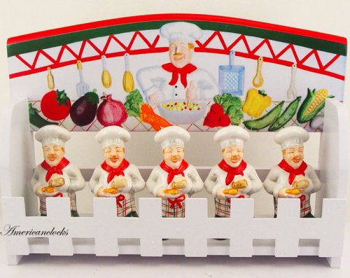 Buy Fat French Italian CHEF kitchen decor wooden SPICE RACK