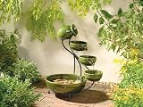 Solar Cascade Fountain in Green Glaze Terracotta