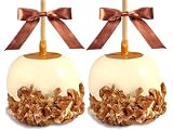 Gourmet Caramel Apples - Chocolate Dunked and Candy Coated Gifts, Set of 2 Dark Chocolate Cherry