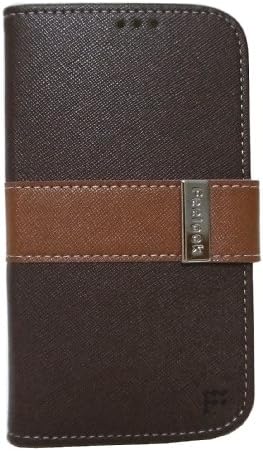 DIT Samsung Galaxy S4 Wallet Case Pouch Flip Stand Cover.(Brown) W/ 1 Protector