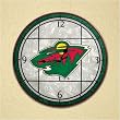 Minnesota Wild 12in Art Glass Clock NHL Hockey Fan Shop Sports Team Merchandise
