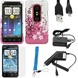 GTMax 5 pc Accessory Bundle Kit for Sprint HTC Evo 3D - Combo Set Includes: ....
