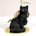 Shorthair, Black Tiny Ones Cat Angel (2 in)