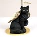 Shorthair, Black Tiny Ones Cat Angel (2 in)