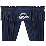 San Diego Chargers Locker Room Ruffled Valance with Drape by Sports Coverage