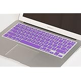 Mosiso&reg; Purple Keyboard Cover Silicone Skin for MacBook Air 11.6" Models: A1370 and A1465 - (USA KEYBOARD VERSION) - Purple