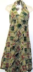 Esprit Madras Women's Vintage Halter Dress