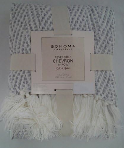 Sonoma Life + Style Reversible Chevron Throw - Ivory