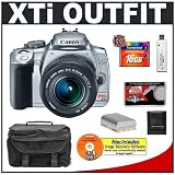 cheap Canon Digital Rebel XTi 10.1MP Digital SLR Camera (Silver) + Canon EF-S 18-55mm Lens [Outfit] + 16GB Card + NB-2LH Battery + Accessory Kit