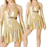 Sexyチラ見せGOLD可憐なフレアミニスカワンピース/ec78