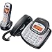 Uniden TRU8888 5.8 GHz Digital Expandable Cordless Phone with Corded Base, Dual Keypads, and Answering System (Black/Silver)