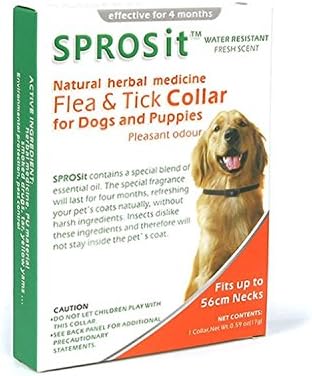 SPROSit-New Natural Herbal Medicine Flea &amp; Tick Collar for Dog &amp; Puppies 56cm