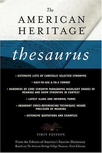 the american heritage thesaurus first edition