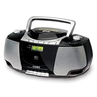 Coby MPCD450 Portable CD/AM/FM Stereo Cassette Player/Recorder  - Black/Silver