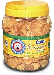 Cadet Gourmet Chicken Jerky Chips 16 oz Jar - DOG TREATS!