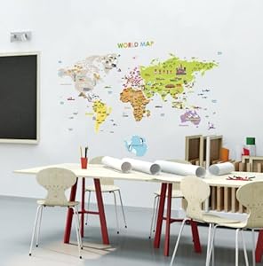 Amazon.com - Big Size World Map Removable