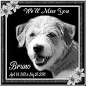 6 x 6 Custom Laser Engraved Black Marble Memorial Photo Headstone Tombstone