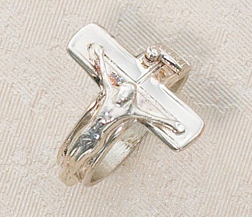Sterling Silver Wrap Around Crucifix Ring Size 8 Catholic Fine Religious Jewelry
