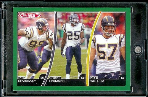2007 Topps Total # 432 Matt Wilhelm / Igor Olshansky / Antonio Cromartie - San Diego Chargers - Football Card