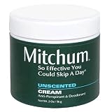 Mitchum Anti-Perspirant & Deodorant, Cream, Unscented, 2 oz (56 g) (Pack of 4)
