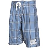 North Carolina Tar Heels (UNC) Carolina Blue Plaid Slugger Boardshort