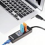 [3ポートUSB 3.0+1ポートRJ45]Inateck USB3.0 3ポートUSBハブ + LANアダプター 10/100/1000BASE-T ギガビットイーサネット対応、バスパワー、USB2.0/1.1にも互換性あり MacBook Air動作確認済 …