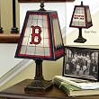 14" Art-Glass Table Lamp-Red Sox