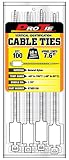 Pro Tie N7VID100 7.6-Inch Vertical ID Cable Tie, Natural Nylon, 100-Pack
