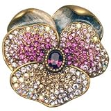 Jay Strongwater Pave Pansy Pin/Pendant
