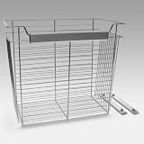 Buy 20 Deep Wire Basket for Standard Closet System (Satin Nickel) (20H x 24W x 12D) by John Louis Home