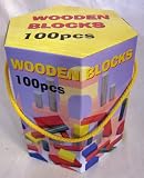 Mentari 100 Piece Wooden Block Construction Set