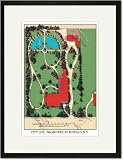 Black Framed/Matted Print 17x23, City Lot, 150x300 ft., at Buffalo N.Y.