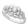 14K White Gold Diamond Ring - 0.50 Ct.