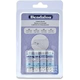 Beadalon Crimp Bead Variety Pack #0-3 Silver, Plated, 600-Piece