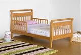 Sleigh Toddler Bed In Honey Oak Finish By Da Vinci Baby Furniture