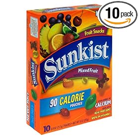 Sunkist Fruit Shapes Fruit Flavored Snacks, Sunkist Mixed Fruit, 10-Count... by General Mills