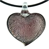 Purple Heart Pugster Murano Glass Pendant