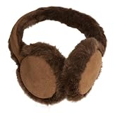 Ladies Faux Suede Earmuffs with Faux Fur in Various Colours