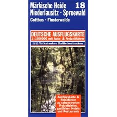 M�rkische Heide, Niederlausitz, Spreewald 1 : 100 000. Deutsche Ausflugskarte. Blatt 18.