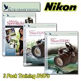 Nikon DVD D5000 3 Pack Vol 1 & 2 with Speedlight Camera Training Video Guide by Blue Crane Digital