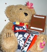 Hawaiian Collectibles Surfer Girl Bearfoot Bear