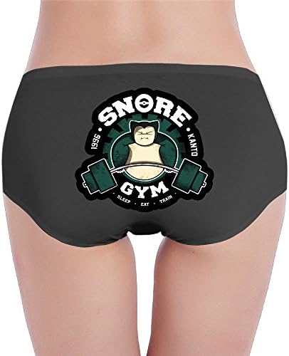 Jirushi Womens Low Rise Poke Snorlax Gym 1996 Knickers Black XL